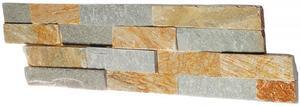 WALLSTONE Q - KVARCIT KŘEMEN - Obkladový panel lepený z přírodního kamene, Mix Q001 - 55x15x1-3cm - 3